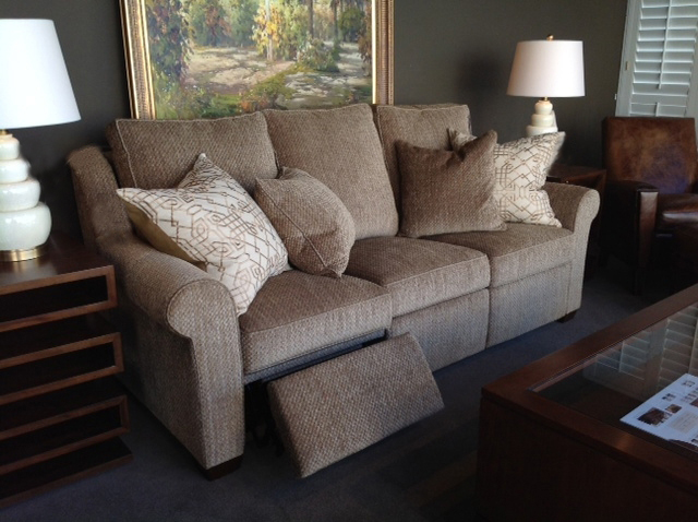 brown/grey couch