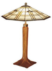 032 Corbel Base Lamp w/Octagonal Art Shade