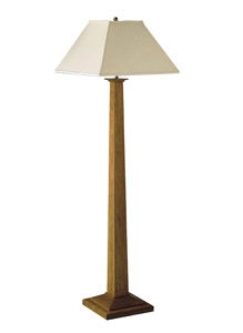 036 Square Base Floor Lamp with Linen Shade