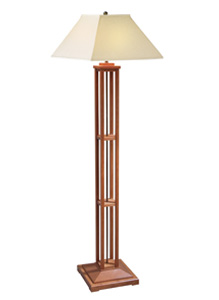 058-Stickley-Floor-Lamp-with-Linen-Shade