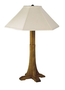 039 Cross Base Table Lamp w/Linen Shade