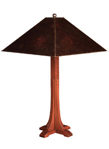 039 Cross Base Table Lamp w/Mica Shade