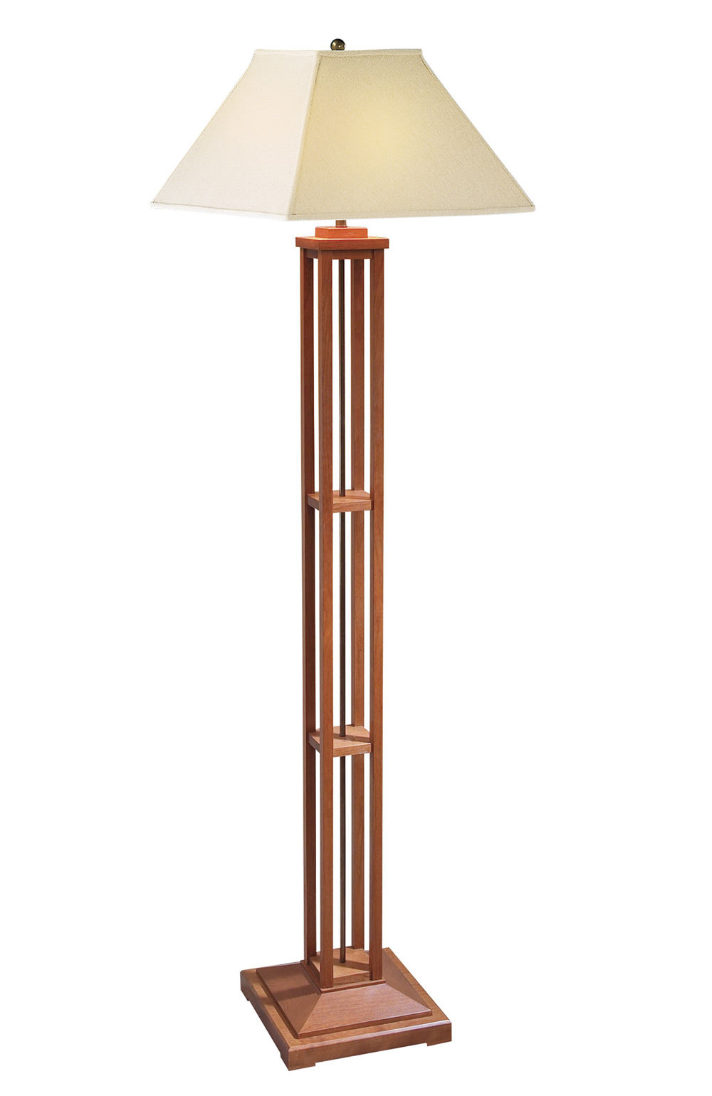 Stickley floor lamp with Linen Shade
