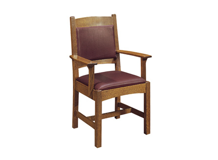 323-A-LB Leather Back Cottage Arm Chair