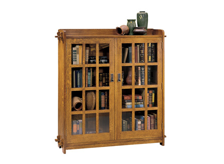 645 Double Bookcase with Glass Doors