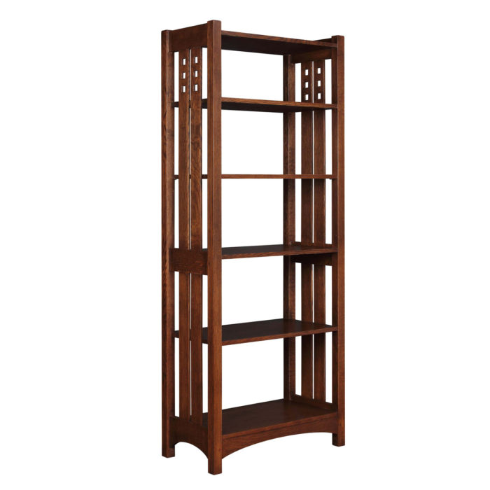 Open wooden bookcase
