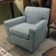 Blue Fabric Swivel Chair