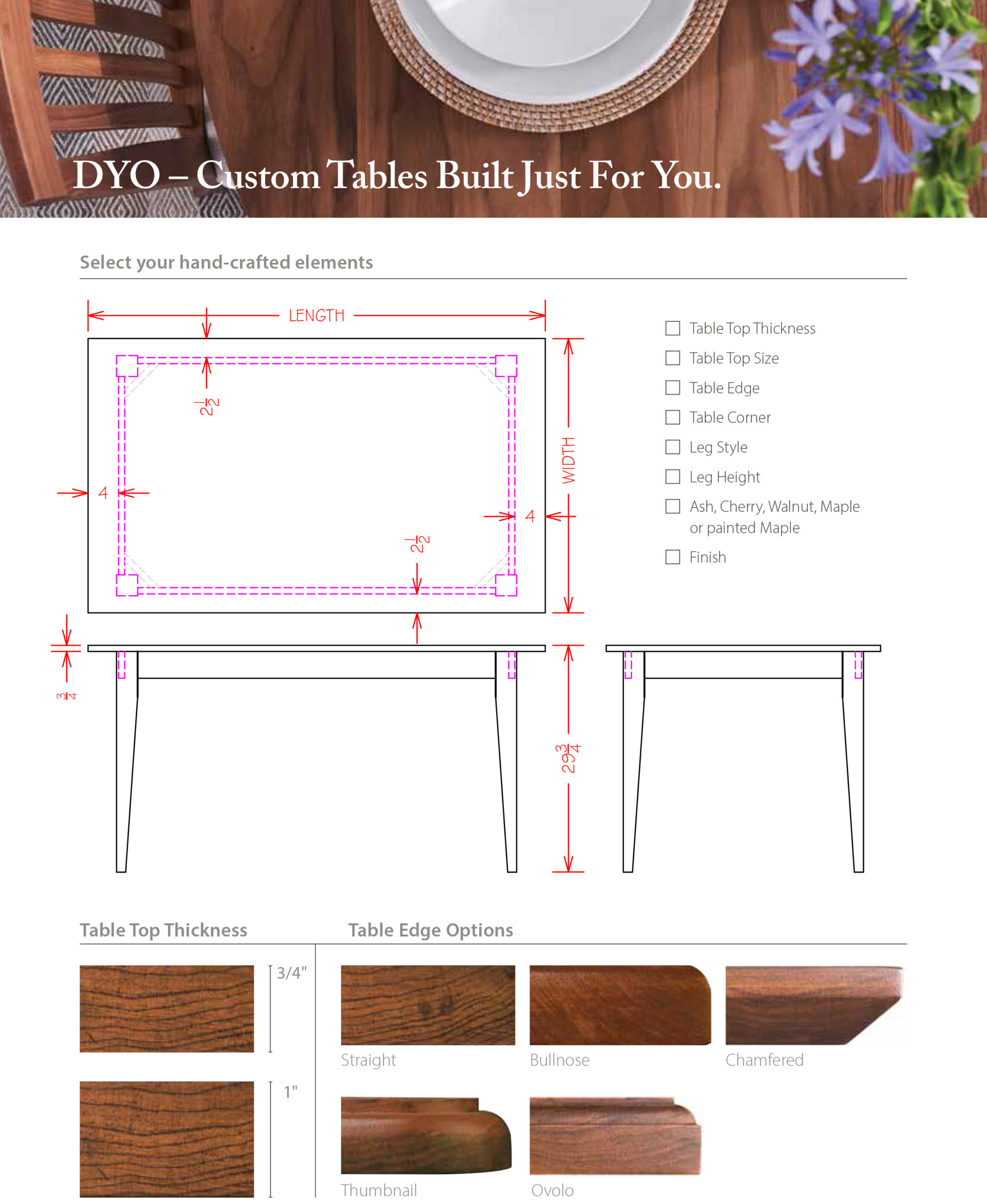 Custom Table schematics
