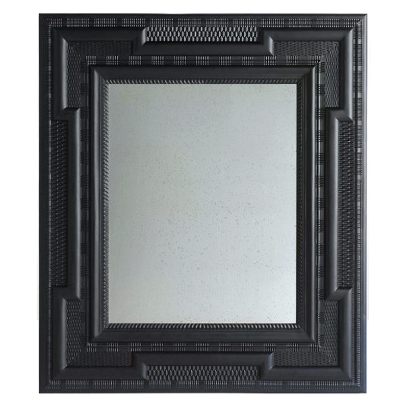 Black wood framed mirror