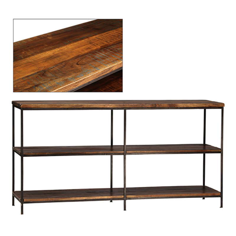 wood and metal console