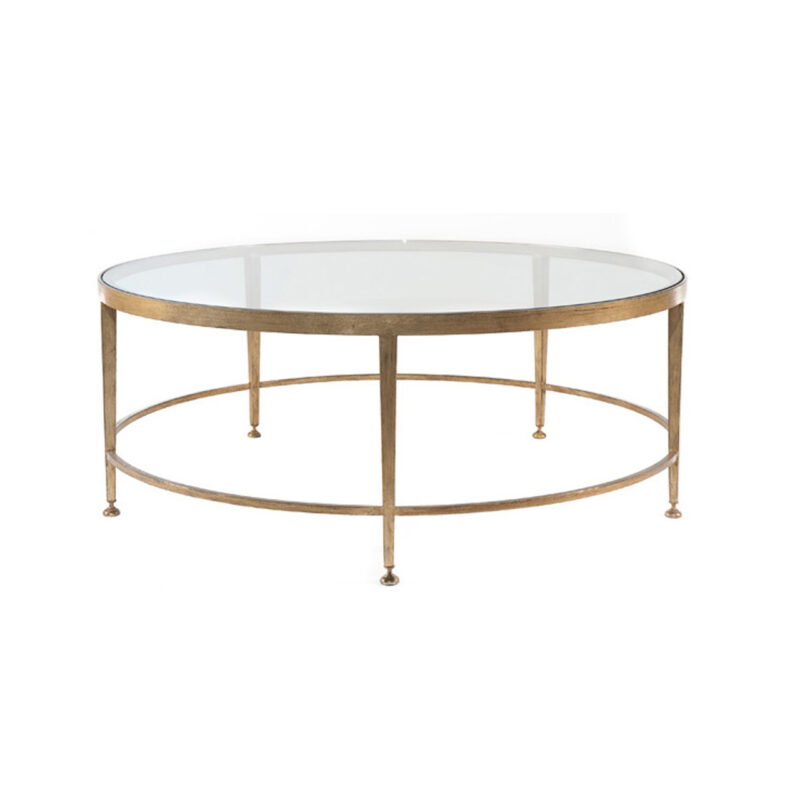 round glass cocktail table