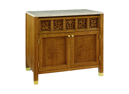 2237 Surrey Hills two door night stand with stone top