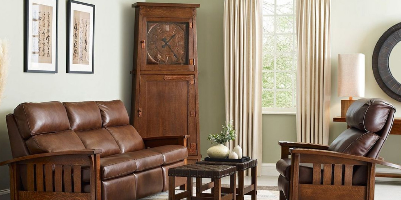 sofa, chair, clock