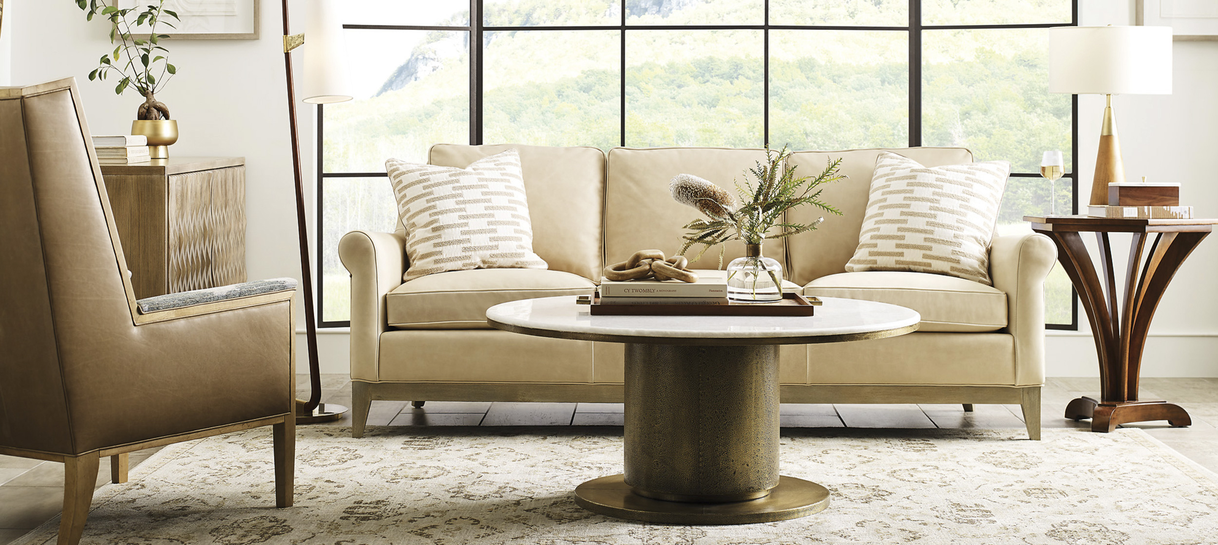 leather sofa and chair
