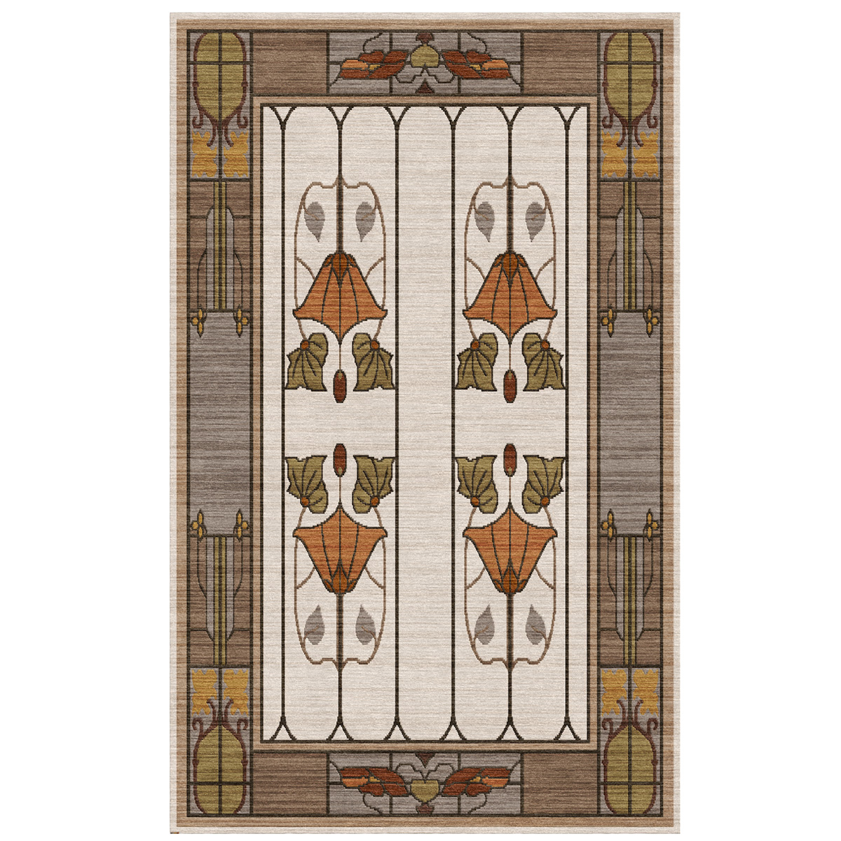 Garden Window Rug, Ivory