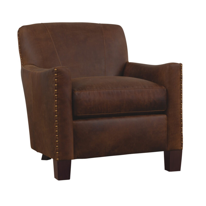 Leather occasional chair