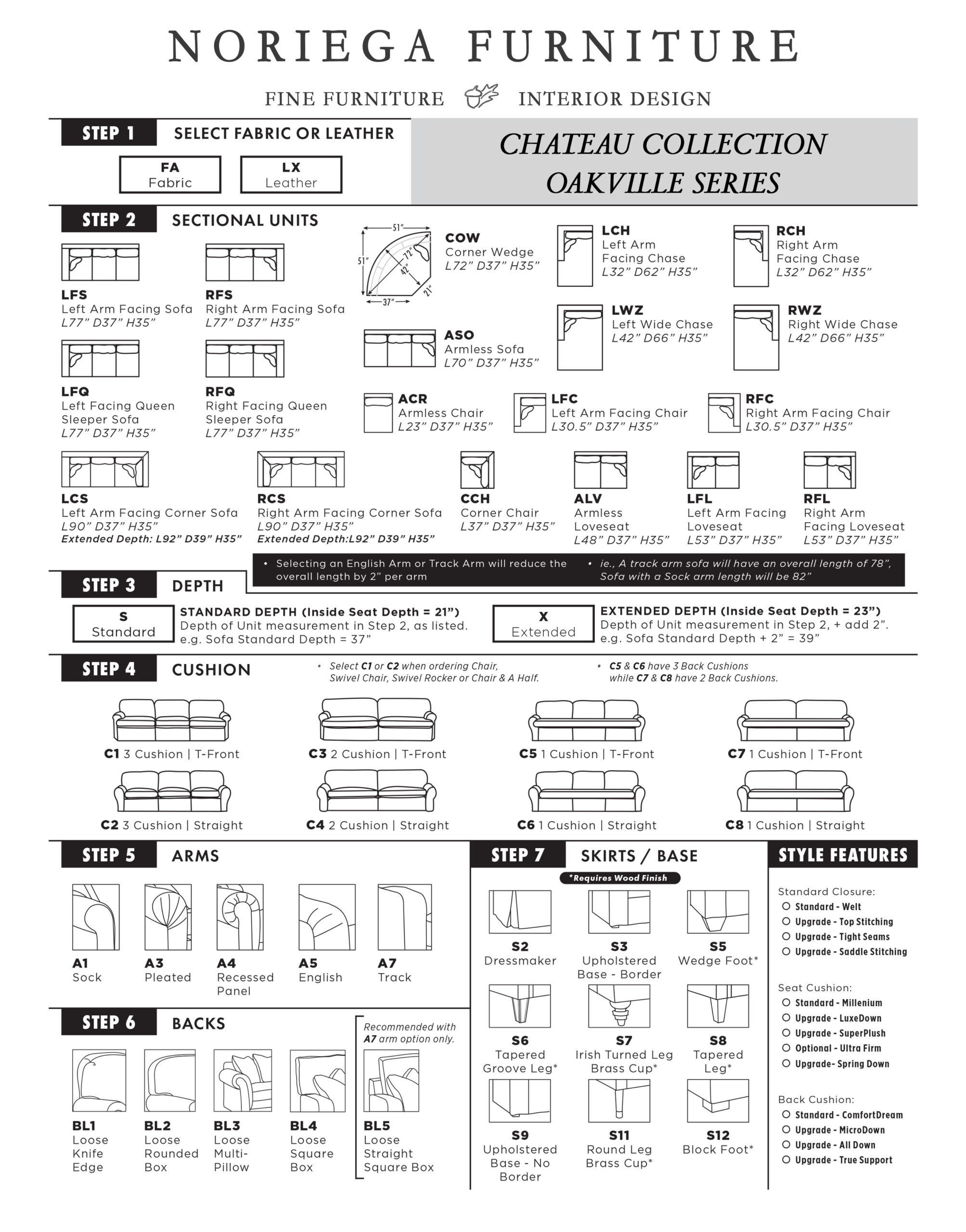 sectional configurations