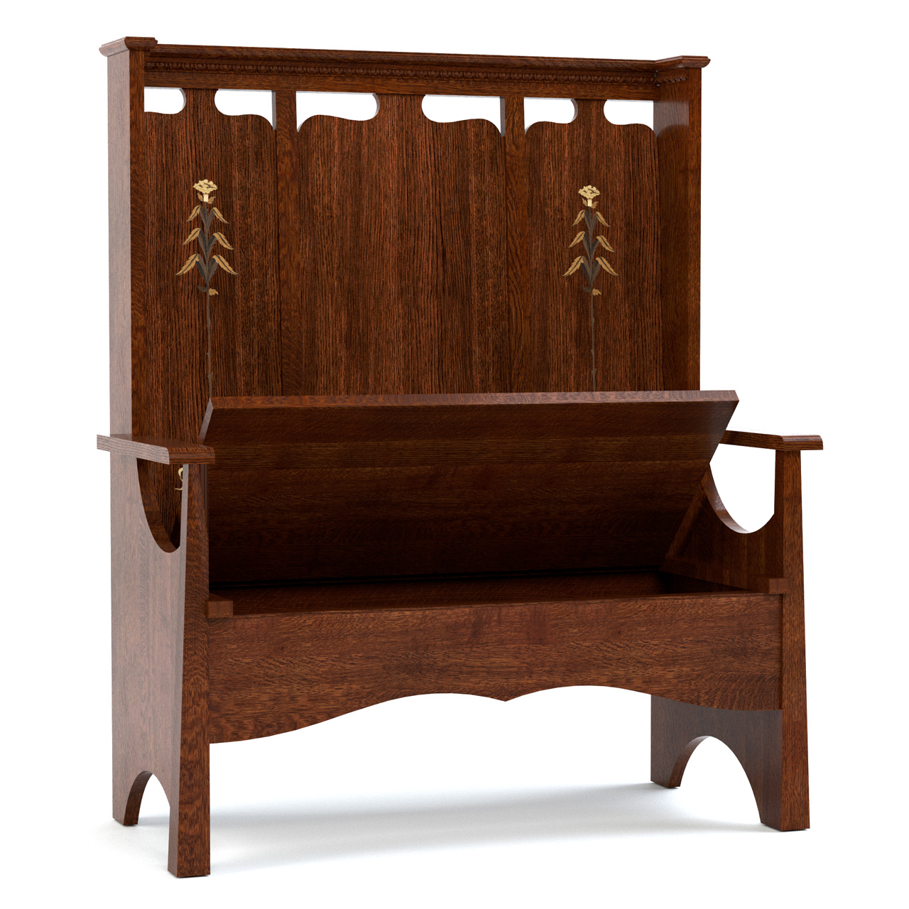 Stickley wooden bench