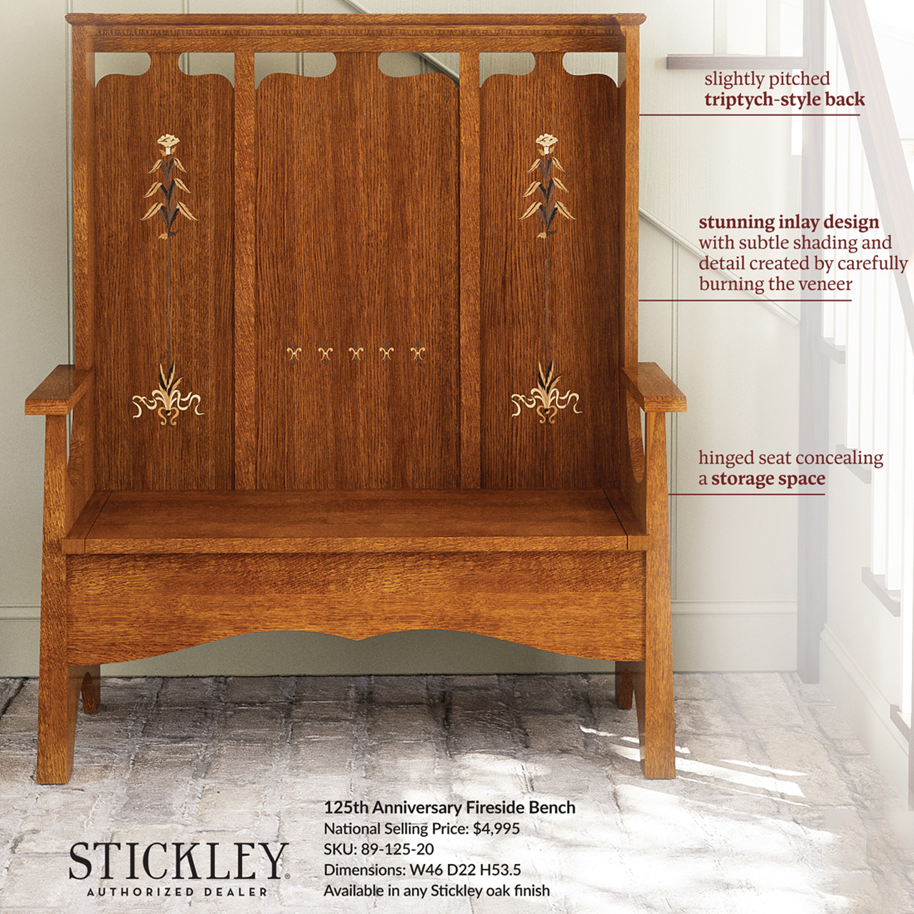 wooden anniversary bench