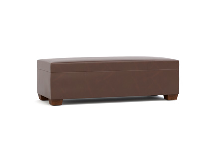 Leather Storage Ottoman